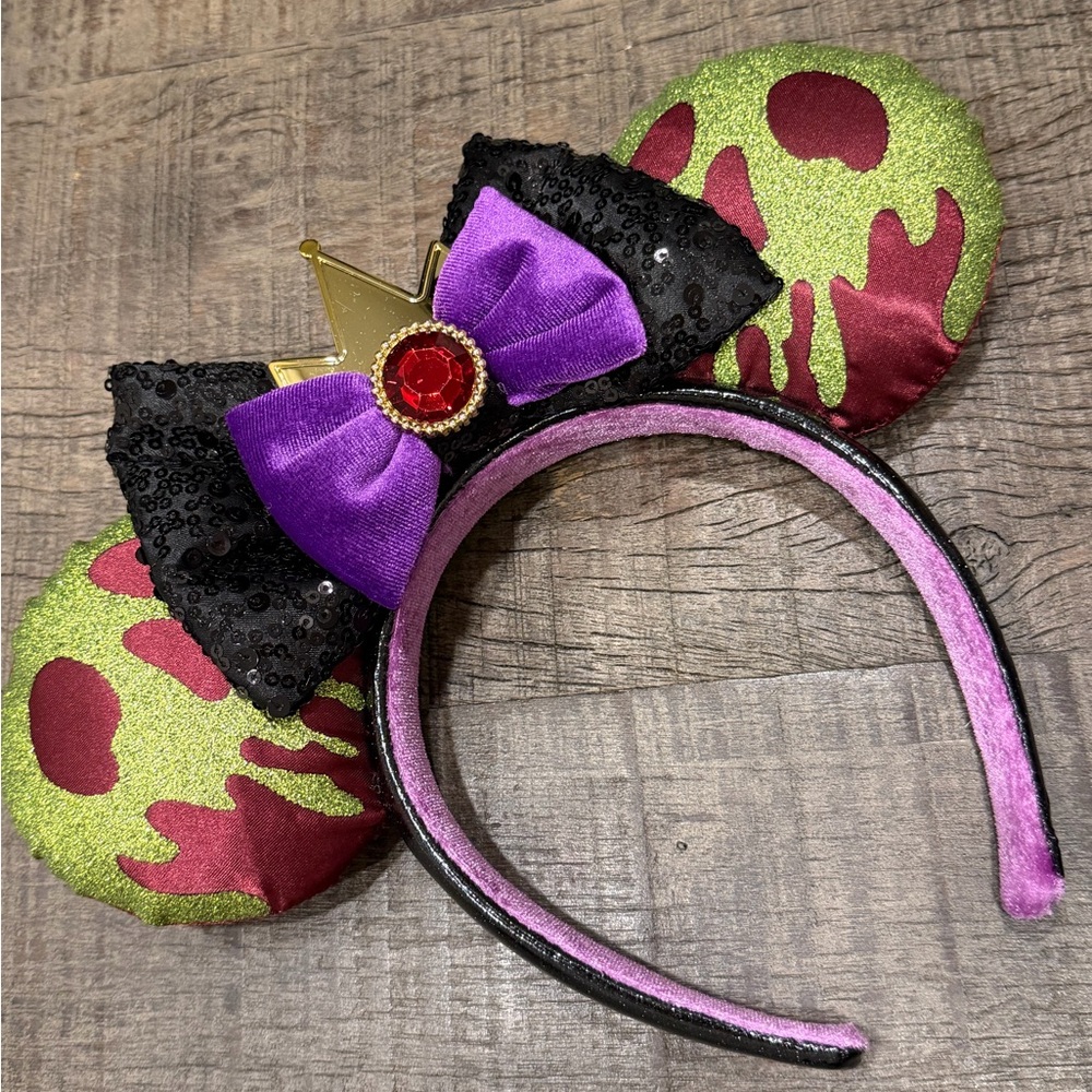 Evil Queen from Snow White Poison Apple Purple and Green Disney Ears Headband